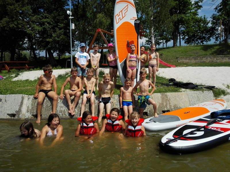 Maratonský běh a paddleboard